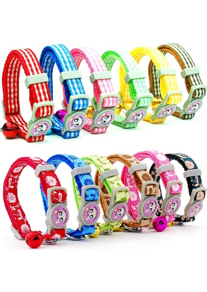 Yeşil Çiçek Stili Genişlik 1.0cm 3 Adetlot Kedi Yaka Ayrılabilir Güvenlik Ayarlanabilir Pet Malzemeleri Yavru Ekose Çiçek Yavru Kediler Kolye Pet Aksesuarları (Yurt Dışından) modelleri