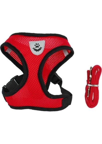 Kırmızı Stil M Beden Ayarlanabilir Kedi Köpek Koşum Yelek Yavru Köpekler Için Yürüyüş Kurşun Tasma Küçük Orta Köpek Kedi Pet Için Yaka Örgü Koşum (Yurt Dışından)