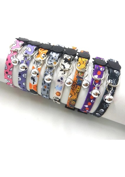 No.1 Tarzı 17-27CM Köpek Malzemeleri Cadılar Bayramı Kedi Tasması Ayarlanabilir Güvenlik Kedi Yaka Köpek Yavrusu Kediler Için Baskı Yaka (Yurt Dışından) fiyatları