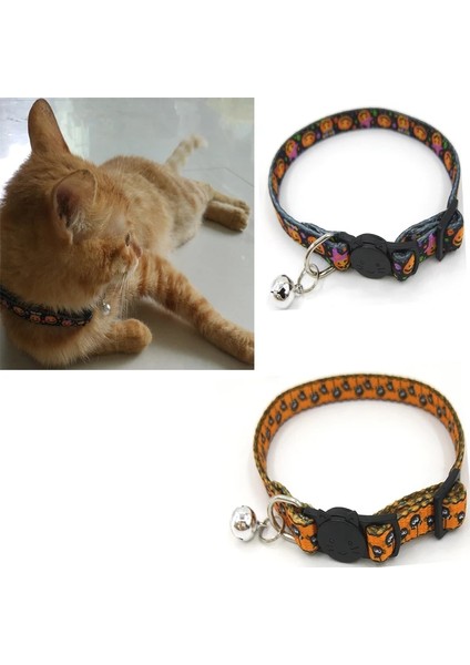 No.1 Tarzı 17-27CM Köpek Malzemeleri Cadılar Bayramı Kedi Tasması Ayarlanabilir Güvenlik Kedi Yaka Köpek Yavrusu Kediler Için Baskı Yaka (Yurt Dışından) modelleri