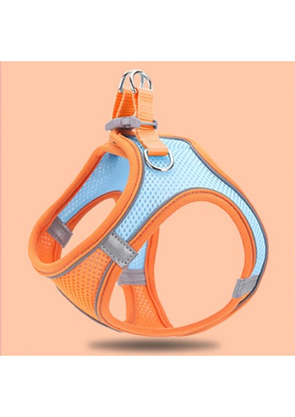 Turuncu ve Mavi Stil L Beden Anti-Kaçış Kedi Koşum ve Tasma Seti Kedi ve Köpek Yelek Koşum Yansıtıcı Şeritler ile Pet Yaz Ayarlanabilir Yumuşak Nefes Alabilir Örgü (Yurt Dışından)