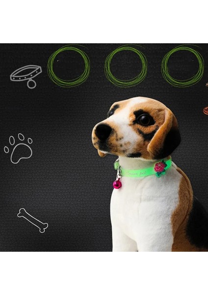 1 Adet Rastgele Stil 1.2X29CM Kediler Parlayan Çanlar ile Yaka Karanlıkta Parlayan Köpek Tasması Kolye Pet Zincir Işık Aydınlık Köpek Boyun Halkası Pet Aksesuarları (Yurt Dışından)