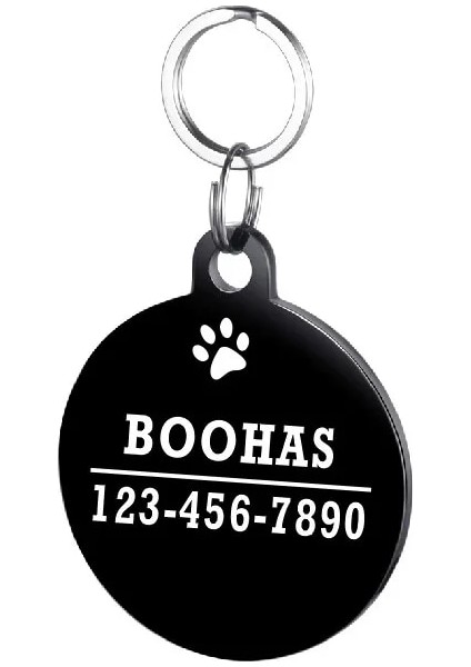 YUAN025TL Siyah Stil M Beden Kişiselleştirilmiş Pet Kımlık Etiketi Anahtarlık Kazınmış Pet Kımlık Adı Kedi Yavrusu Için Köpek Yaka Etiketi Kolye Anahtarlık Kemik Pet Aksesuarları (Yurt Dışından)