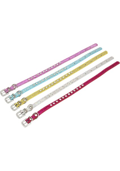 Saf Renk-Gül Tarzı 1.0X30CM Yaratıcı Kedi Yaka Flaş Kolye Rhinestone Dekorasyon Aksesuarları Ayarlanabilir Boyut 5 Renk Pet Yaka (Yurt Dışından) fırsatları