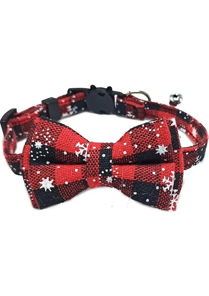 No.7 Tarzı 1X28CM Pet Ayrılıkçı Kedi Yaka Papyon ve Çan Sevimli Ekose Noel Kırmızı Elastik Ayarlanabilir Köpek Tasması Kanatlı Küçük Kediler Için Çan (Yurt Dışından)