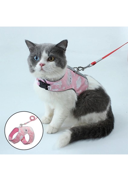 Kırmızı Stil S Beden Yeni Kedi Köpek Koşum ve Tasma Seti Mascotas Polyester Yansıtıcı Kedi Yelek Yürüyüş Hafif Kaçış Korumalı Koşum Tasma Seti (Yurt Dışından) modelleri