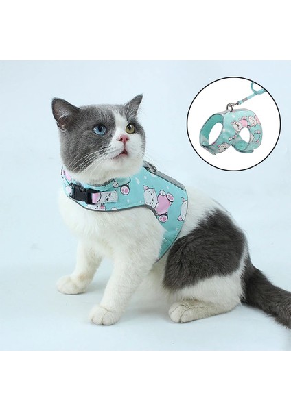 Kırmızı Stil S Beden Yeni Kedi Köpek Koşum ve Tasma Seti Mascotas Polyester Yansıtıcı Kedi Yelek Yürüyüş Hafif Kaçış Korumalı Koşum Tasma Seti (Yurt Dışından) fırsatları