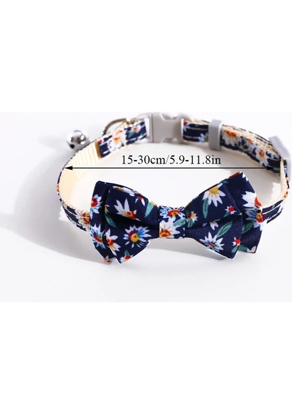 No.5 Tarzı Papatya Çiçekleri Pet Yaka Sevimli Pet Yay Ayarlanabilir Kravat Güzel Pet Aksesuarları Çan Pamuk Rahat Güvenlik Kolye Papyon (Yurt Dışından) fiyatları