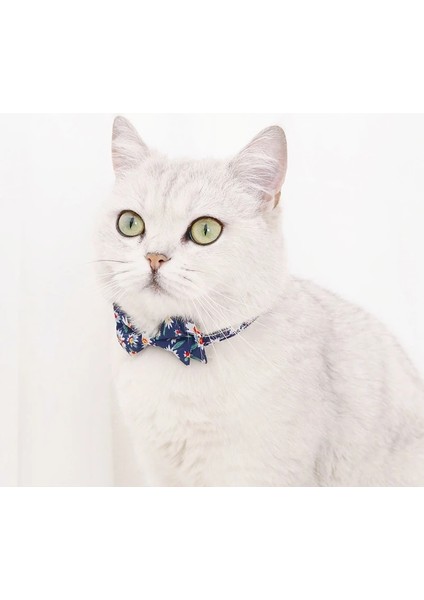 B Tarzı 2021 Moda Güzel Kediler Için Çan Yay Yaka Teddy Komik Baskı Papatya Çiçekleri Yaka Talepleri Kedi Aksesuarları Hayvan Ürünleri (Yurt Dışından) indirimleri