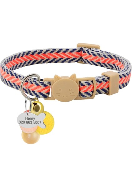 Turuncu Tarzı 20-32CM Kişiselleştirilmiş Pet Köpek Kedi Yaka Çan ile Hızlı Bırakma Kedi Yaka Özel Küçük Köpekler Kediler Yavru Yavru Kedi Yaka Kedi Aksesuarları (Yurt Dışından)