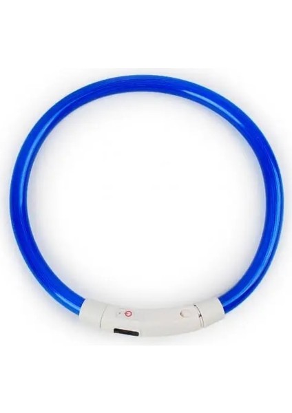 Mavi M Stili Su Geçirmez USB Şarj Pet Köpek Yavrusu Boyunluk Ev Bahçe Şarj Edilebilir LED Gece Yanıp Sönen Aydınlık (Yurt Dışından)