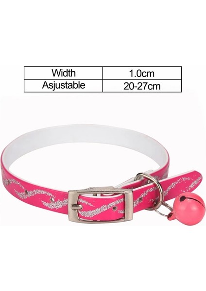 Gül KIRMIZI-JW0007 Tarzı Resim Olarak Isim Çanlı Kedi Tasması Küçük Köpek ve Yavru Kediler Için Evcil Hayvan Ürünü Kedi Tasmaları ve Kurşun Köpek Tasmaları J (Yurt Dışından)