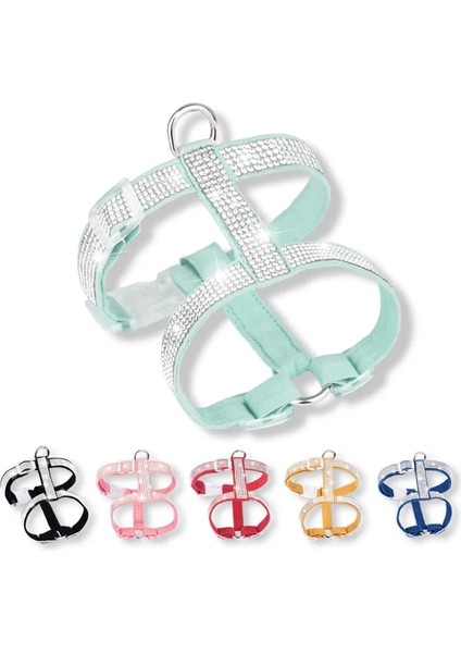 Kırmızı Stil S Beden Yansıtıcı Köpek Tasması Ayarlanabilir Pet Kolye Köpek Koşumları Yelek Tasma Hızlı Bırakma Bling Rhinestone Evcil Hayvan Ürünleri (Yurt Dışından) modelleri