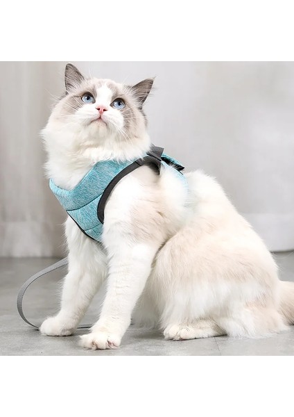 Yeşil Stil M Beden Kaçış Korumalı Kedi Yelek Koşum ve Tasma Seti Yumuşak Hafif Nefes Alabilir Ayarlanabilir Yürüyüş Koşumları Küçük Orta Köpek Kediler Için Talepler (Yurt Dışından)
