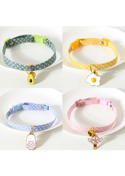 Sihirli Değnek Stili Kedi Yaka Pet Güvenlik Yaka Kediler ve Yavru Köpekler Yaka Kolye Şeker Renk Sistemi Yaka Kolye Kedi Aksesuarları Güzel (Yurt Dışından) fırsatları