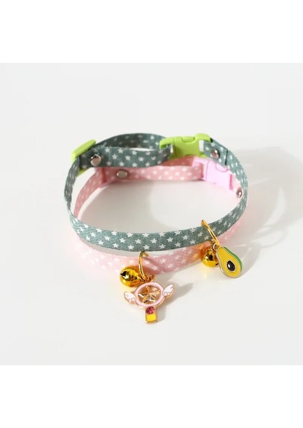 Sihirli Değnek Stili Kedi Yaka Pet Güvenlik Yaka Kediler ve Yavru Köpekler Yaka Kolye Şeker Renk Sistemi Yaka Kolye Kedi Aksesuarları Güzel (Yurt Dışından) indirimleri