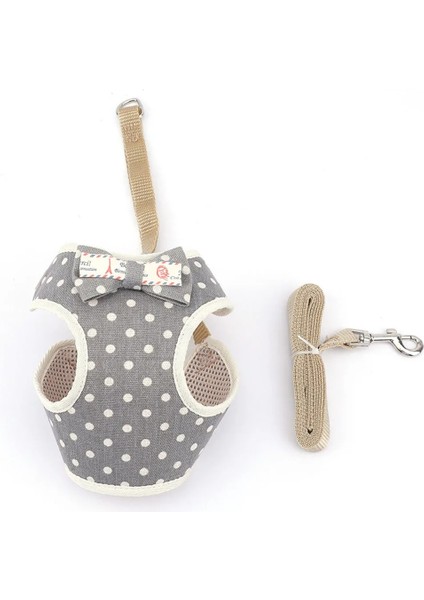 D Stili S Beden Sevimli Köpek Kedi Koşum ve Tasma Seti Naylon Örgü Pet Köpek Koşum Kurşun Kedi Yaka Giysi Yelek Küçük Kediler Için Yavru Pet Malzemeleri (Yurt Dışından)