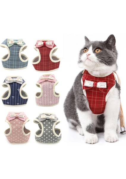 D Stili S Beden Sevimli Köpek Kedi Koşum ve Tasma Seti Naylon Örgü Pet Köpek Koşum Kurşun Kedi Yaka Giysi Yelek Küçük Kediler Için Yavru Pet Malzemeleri (Yurt Dışından) fiyatları