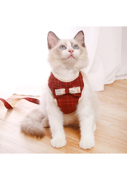 D Stili S Beden Sevimli Köpek Kedi Koşum ve Tasma Seti Naylon Örgü Pet Köpek Koşum Kurşun Kedi Yaka Giysi Yelek Küçük Kediler Için Yavru Pet Malzemeleri (Yurt Dışından) fırsatları