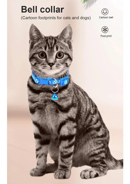 No.4 Tarzı Renk Evcil Hayvan Malzemeleri Kedi Yaka Kedi Kolye Kedi Pençe Baskı Ayarlanabilir Yaka Çan Konumlandırma Ayak Izi Evcil Hayvan Yaka Taşıma (Yurt Dışından) modelleri