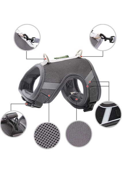 Açık Mavi Tarzı Xs Beden Kedi Koşum Nefes Yaka Pet Köpekler ve Tasma Seti Için Ayarlanabilir Göğüs Yelek Yürüyüş Kurşun Yansıtıcı Giysiler Yavru Yavru Köpek (Yurt Dışından) indirimleri