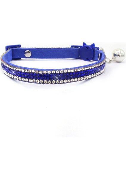 Mavi-A Tarzı 1.0X32CM Parlak Taklidi Pet Yaka Süper Ince Yumuşak Konfor Kitty Dekorasyon Kedi Yaka Asılı Çan Emniyet Tokası Köpek Tasması Aksesuarları (Yurt Dışından)