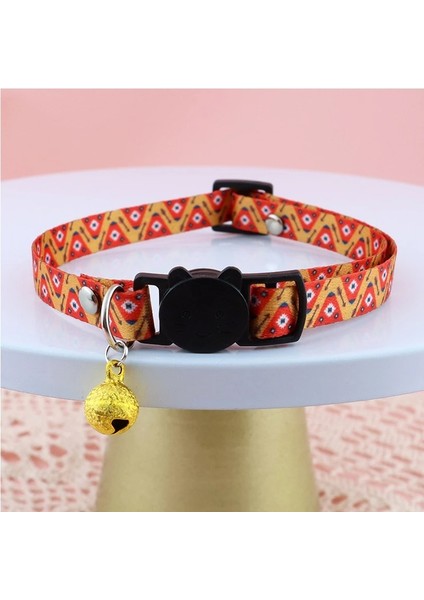 Ok Stili Meyve Baskı Çanlı Kedi Tasmaları Kullanışlı Kedi Yaka Ayrılıkçı Pet Köpek Kolye Boyun Askısı Kediler Aksesuarları (Yurt Dışından)