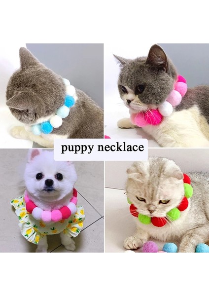 Pembe Tarzı S Beden Peluş Top Köpek Yaka Kedi Kolye Tatlı Pet Eşarp Sevimli Kitty Aksesuarları Pembe Köpek Boyun Askısı Ponponlu Yorkie Chihuahua Pug (Yurt Dışından) indirimleri
