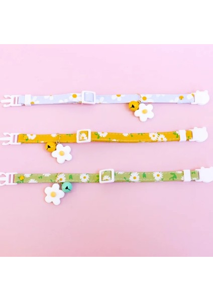 No.1 Tarzı 16-32CM Sevimli Kedi Yaka Çiçek Kiraz Kolye Ayarlanabilir Köpek ile Çift Katmanlı Kumaş Kolye Yavru Kedi Için Şeker Renk Desen Çanları (Yurt Dışından) modelleri