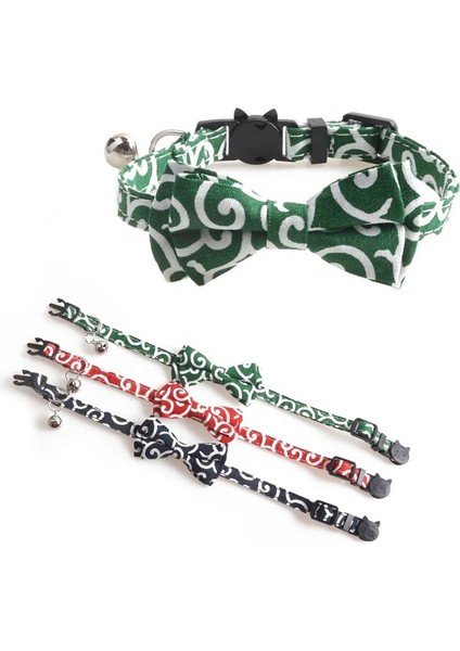 Mavi Stil 1.0X28CM Sevimli Çizgili Ilmek Evcil Kediler Yaka Küçük Köpekler Ayarlanabilir Kolye Chihuahua Papyon Yavru Çan ile Yavru Yaka (Yurt Dışından)