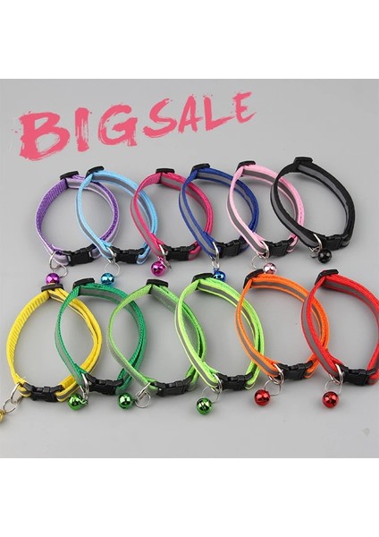 Floresan Yeşil Tarzı Renkli Çan Pet Yaka Ayarlanabilir Toka Kedi Yaka Evcil Hayvan Ürünü Yansıtıcı Yama Kişiselleştirilmiş Yavru Kedi Yaka Küçük Köpek Malzemeleri (Yurt Dışından) fiyatları