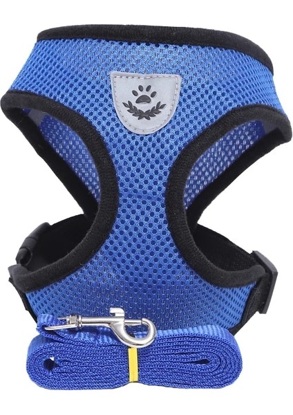 Mavi Stil 1.5-3kg Kedi Köpek Ayarlanabilir Koşum Yelek Yavru Köpekler Için Yürüyüş Kurşun Tasma Küçük Orta Köpek Için Polyester Örgü Koşum Kedi Kedi Pet (Yurt Dışından)
