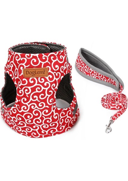 Kırmızı Stil S Beden Japon Tarzı Kedi Yelek Koşum Tasma Seti Nefes Alabilir Örgü Yelek Yaka Kediler Için Açık Yavru Kedi Yürüyüş Tasma (Yurt Dışından)