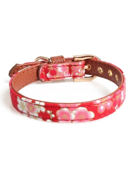 Gül Tarzı M Beden Güzel Ilmek Evcil Kedi Köpek Yaka Baskı Çiçek Ayarlanabilir Yavru Kediler Kolye Pu Deri Küçük Köpekler Yaka Bulldog Chihuahu (Yurt Dışından)
