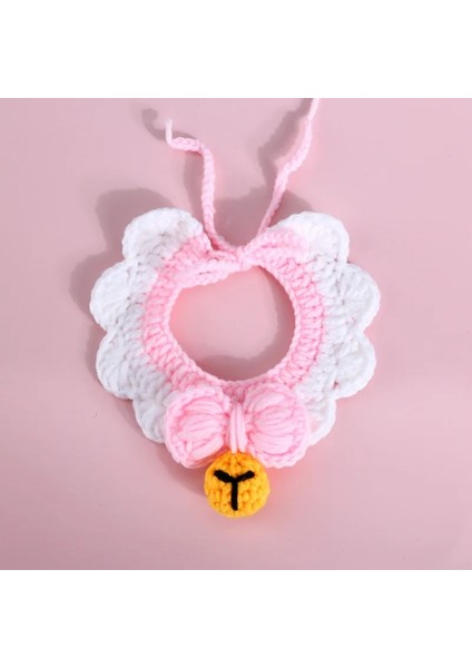 Pembe Stil S 20-28CM El Örme Ilmek Çan Kediler Yaka Tatlı Tavşanlar Köpekler Kolye Ayarlanabilir Yavru Yavru Kedi Eşarp Önlüğü Evcil Aksesuarları (Yurt Dışından)