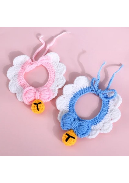 Pembe Stil S 20-28CM El Örme Ilmek Çan Kediler Yaka Tatlı Tavşanlar Köpekler Kolye Ayarlanabilir Yavru Yavru Kedi Eşarp Önlüğü Evcil Aksesuarları (Yurt Dışından) fiyatları