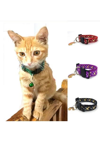 No.1 Tarzı Ay Yıldız Kolye Pet Kedi Yaka Toka Kedi Yaka Çan Ayarlanabilir Yavru Köpek Aksesuarları ile Kedi Toka Yaka Kedi Kolye (Yurt Dışından) fırsatları