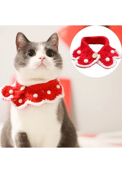Yeşil Stil S Boyun 20-25CM Noel Kırmızı Örme Kedi Yaka Eşarp Sevimli El Yapımı Tığ Yavru Tavşanlar Bandana Evcil Küçük Köpekler Kolye Aksesuarları x (Yurt Dışından)