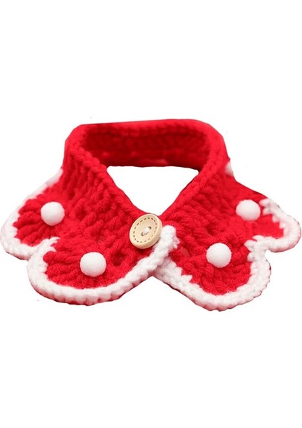 Yeşil Stil S Boyun 20-25CM Noel Kırmızı Örme Kedi Yaka Eşarp Sevimli El Yapımı Tığ Yavru Tavşanlar Bandana Evcil Küçük Köpekler Kolye Aksesuarları x (Yurt Dışından)