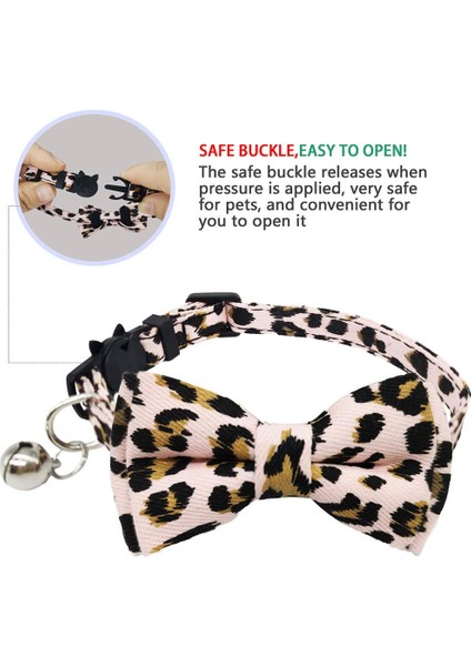 Yeşil Stil Kitty ve Diğer Küçük Köpekler Için Sevimli Papyonlu ve Çanlı Kedi Yaka Ayrılıkçı Evcil Hayvanlar, Inçten Ayarlanabilir (Yurt Dışından) modelleri