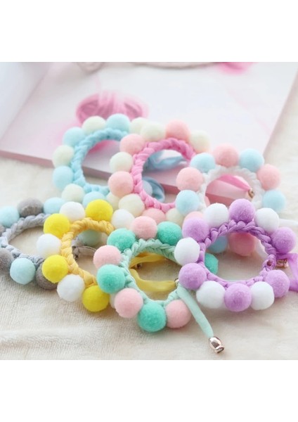 Gri Mavi Stil M BOYUN25-30CM Sevimli Peluş Top Pet Köpek Kediler Yaka Ayarlanabilir Köpek Chihuahua Yorkie Boyun Askısı Kitty Eşarp Evcil Aksesuarları Yavru Kolye (Yurt Dışından)