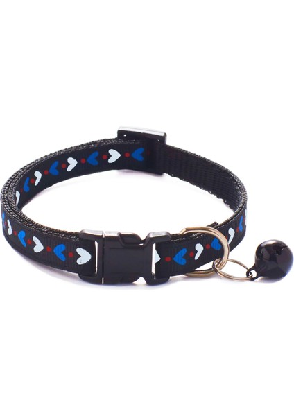 Kalp Siyah Stili Kedi Yaka Kediler Için Çan Yaka ile Yavru Kedi Yavrusu Kediler Için Kalp Tasmaları Köpek Chihuahua Pet Kedi Tasmaları Tasmalar Kurşun Pet Malzemeleri (Yurt Dışından)