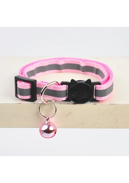 Pembe Stil 1 Parça 1 Adet Kediler Çan Yaka Ayarlanabilir Naylon Yavru Güvenli Kolye Sevimli Evcil Hayvanlar Için Yansıtıcı Kedi Yaka Tokaları Kedi Aksesuarları Malzemeleri (Yurt Dışından)