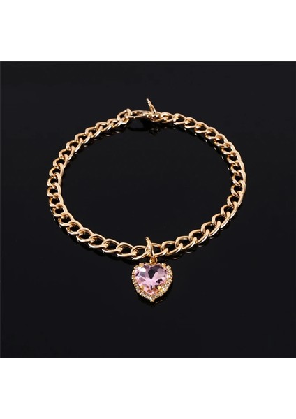Kırmızı Stil Uzunluk 30-40CM Kalp Şekli Rhinestone Kolye Pet Yaka Tatil Parti Evcil Hayvanlar Için Yaka Altın Renk Zincir Kediler Köpek Malzemeleri Aksesuarları (Yurt Dışından) fırsatları