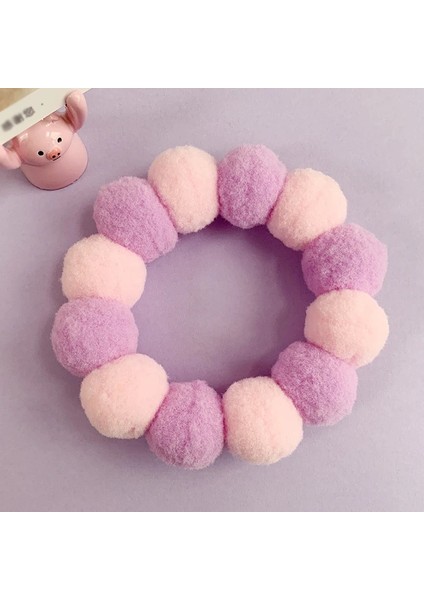 Mor Tarzı M Beden Peluş Top Köpek Yaka Kedi Kolye Tatlı Pet Eşarp Sevimli Kitty Aksesuarları Pembe Köpek Boyun Askısı Ponponlu Yorkie Chihuahua Pug (Yurt Dışından)