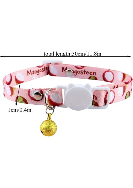 Mavi Stil Meyve Baskı Çanlı Kedi Tasmaları Kullanışlı Kedi Yaka Ayrılıkçı Pet Köpek Kolye Boyun Askısı Kediler Aksesuarları (Yurt Dışından) modelleri
