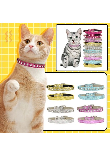 Altın ​​stil M Beden Işık Yansıtmak Sevimli Kedi Yaka Boyun Askısı Taklidi Güvenlik Tokası Pet Boyun Halkası Kedi Pet Tedarik Şeker Renk Ayarlanabilir Evrensel (Yurt Dışından) indirimleri