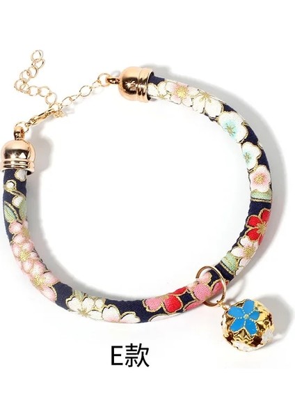 E Stili L Beden El Yapımı Sevimli Kediler Tasmaları Etrinted Yavru Yavru Çanlı Kolye Japon Tarzı Evcil Hayvanlar Kitty Küçük Köpekler Tasmaları (Yurt Dışından)