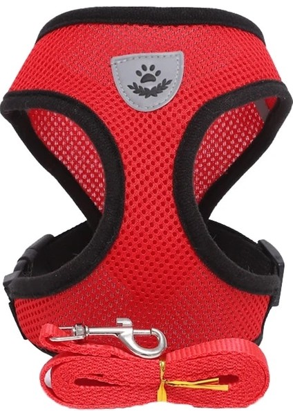 Kırmızı Stil Xs 0-1.5kg Kedi Köpek Ayarlanabilir Koşum Yelek Yavru Köpekler Için Yürüyüş Kurşun Tasma Küçük Orta Köpek Için Polyester Örgü Koşum Kedi Kedi Pet (Yurt Dışından)