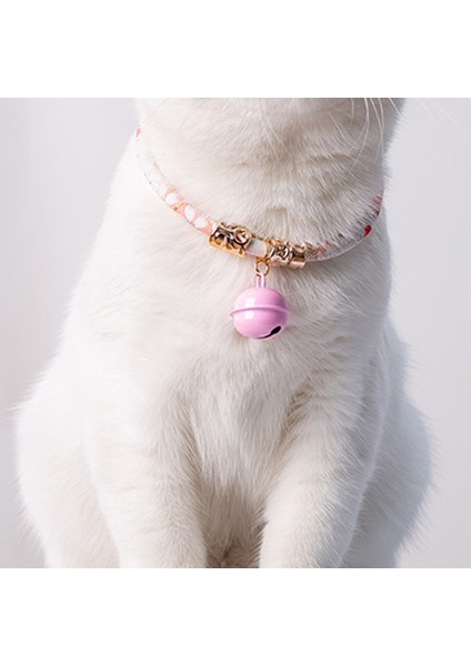 Pembe Tarzı 29--36CM Yenı Sevimli Kedi Çan Yaka Pet Malzemeleri Kedi Aksesuarları Daralan Japon Tarzı Elastik Bant Çan Kedi Köpek Kolye Için Anti-Kayıp (Yurt Dışından)